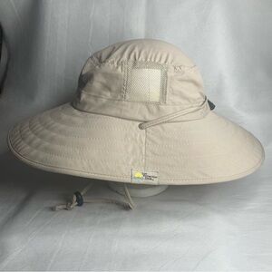Sun Protection Zone Outdoor Wide Beige Khaki Booney Hat UPF 50+ Adjustable Cap